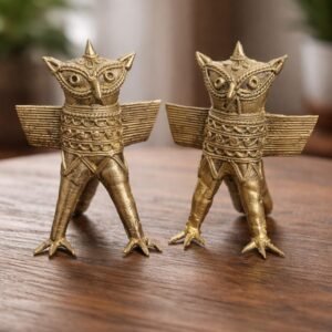 Tribal Dokra Owl Duo