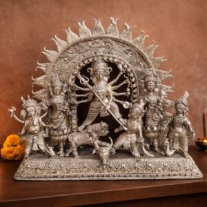 Antique Dokra Durga Idol