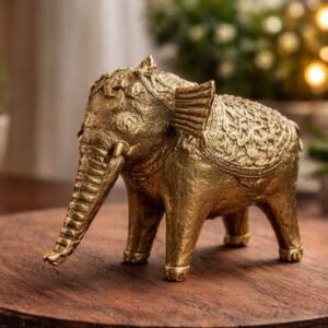 Royal Dokra Elephant Figurine