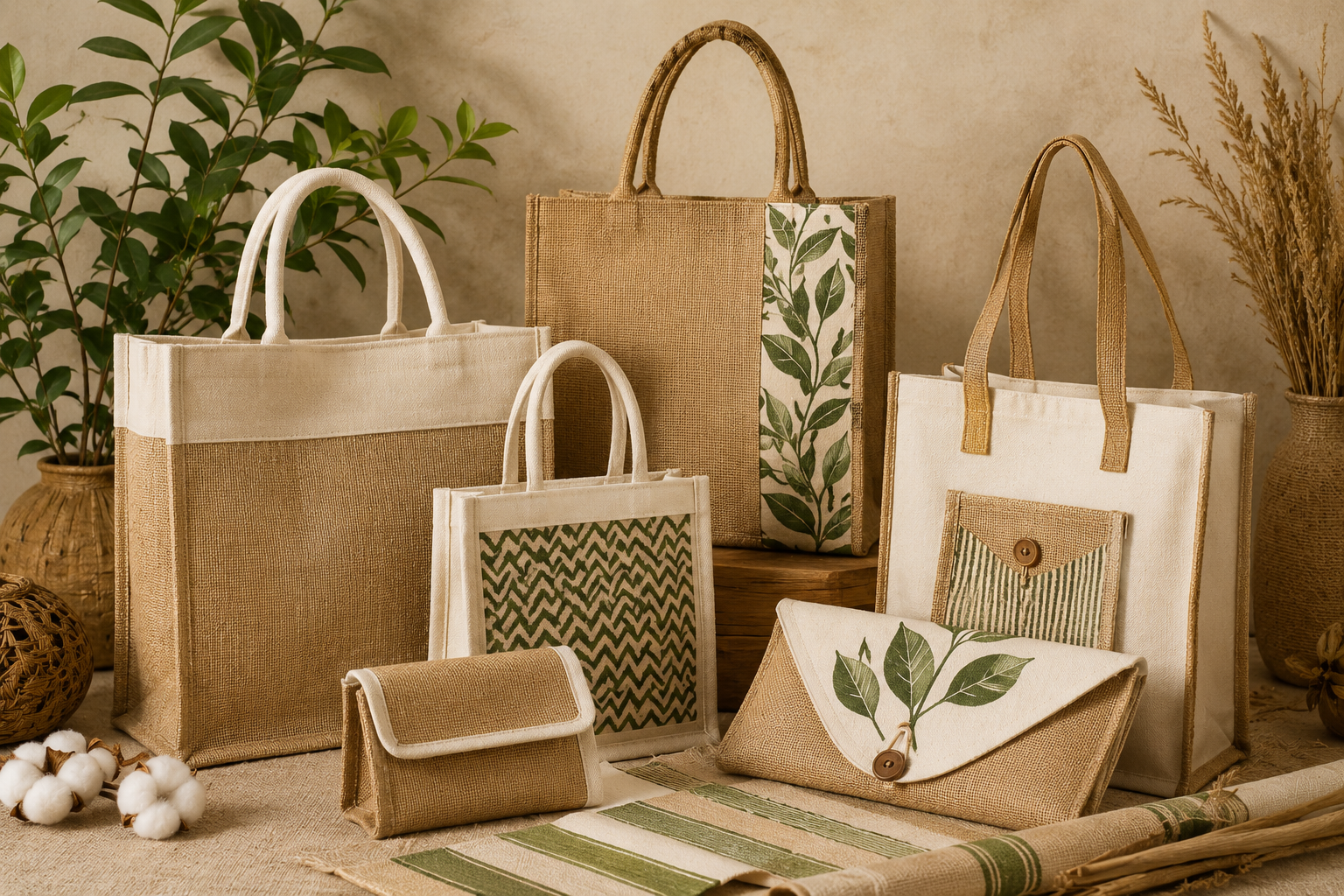 Jute and Cotton Bags