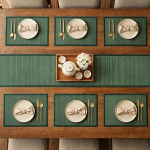 Royal Green Table Mat & Runner Set