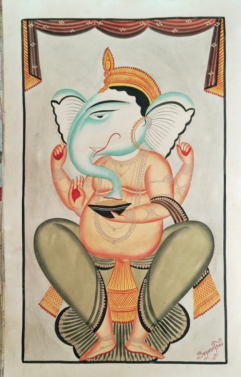 Lord Ganesha in Majestic Seated Posture